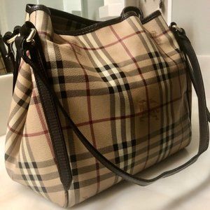 Burberry Haymarket Canterbury Tote (beige, Brown)